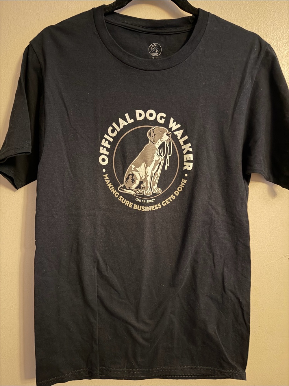 Official Dog Walker Graphic Tee — Black
